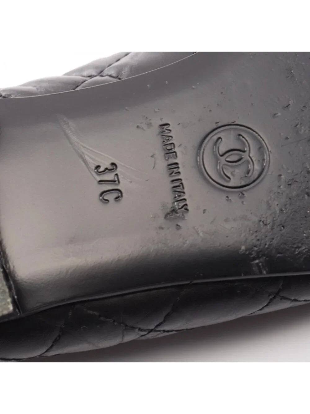 Chanel Pumps Ballerina Quilted CC Logo Leather Ballet Shoes
